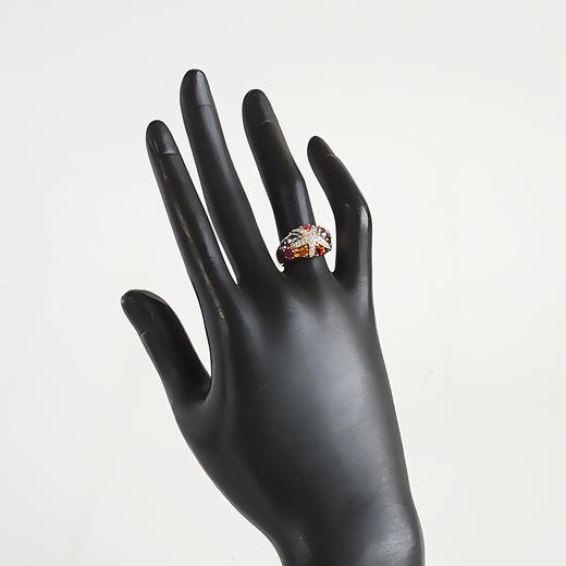 【天然正品】ENZO海洋系列AU750黄金镶钻镶共计约1.31克拉多宝戒指托帕石、水晶、石榴石、碧玺、海蓝宝石等12号（戒圈可改）女士现售价：5980！030525NJS23 商品图6