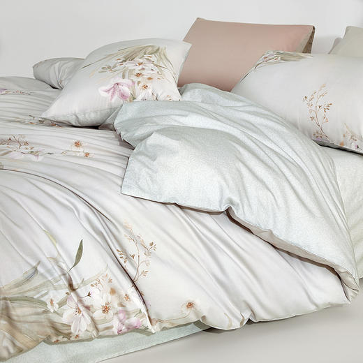 【自营】 罗莱家纺 全棉四件套 新疆阳光棉 月白花香 200*230cm 商品图5