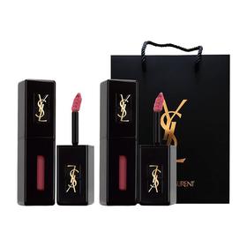 【拍2支送礼袋】YSL圣罗兰黑管玻璃唇釉5.5ml正装  一般贸易