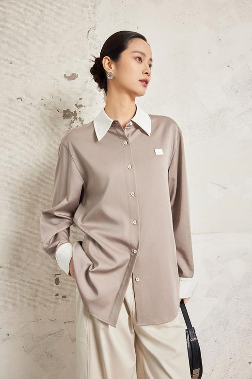 ESTELLICA 率性简约大气撞色衬衣 20004 商品图1