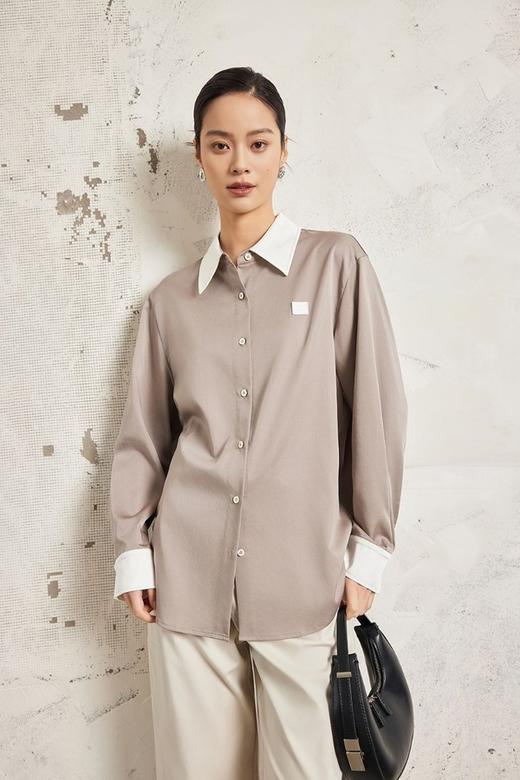 ESTELLICA 率性简约大气撞色衬衣 20004 商品图0