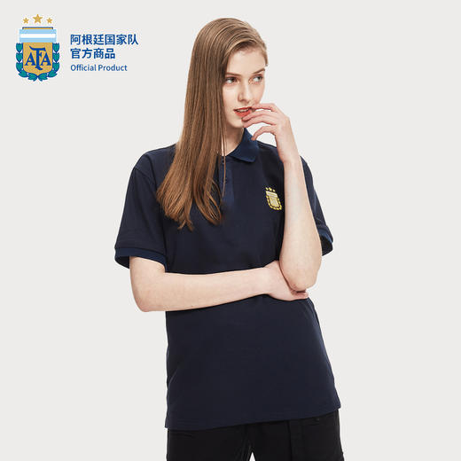 【官方正版】阿根廷国家队 | 夏季藏蓝色Polo衫通勤休闲短袖透气 商品图2