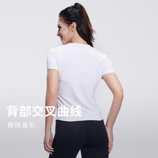 TITIKA运动短袖速干瑜伽跑步健身透气舒适修身上衣t恤 curve me21136 商品图1
