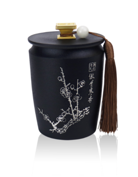 满庭清气-茶叶罐（黑色）