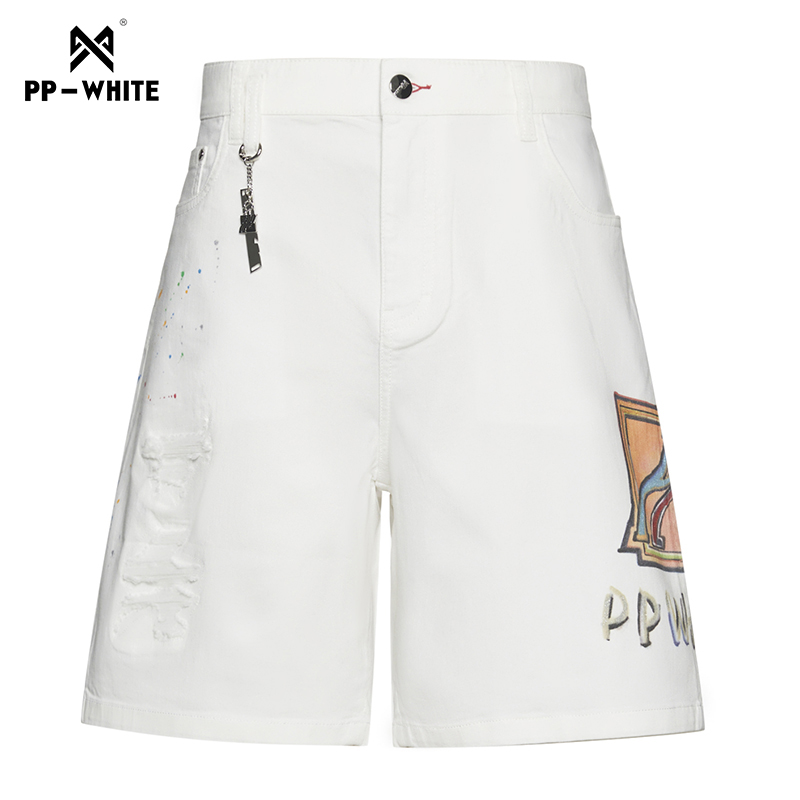 PP-WHITE 【牛仔短裤】 WKD0233102