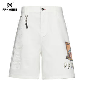 PP-WHITE 【牛仔短裤】 WKD0233102