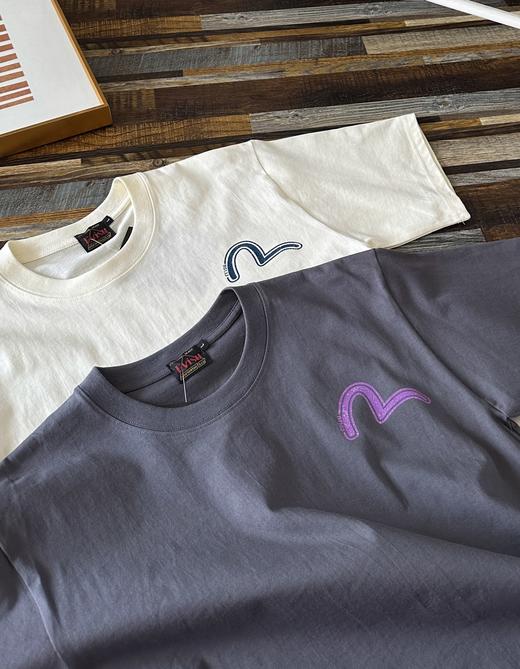 点此购买 福神Evisu夏季男士胸前小海鸥简约标纯棉宽松短袖T恤 LL 319114 商品图8