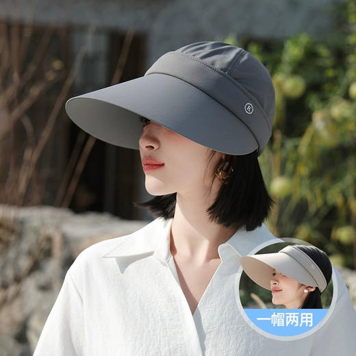 雀说 两用遮阳帽子女士夏季防紫外线空顶太阳帽QC01 商品图8