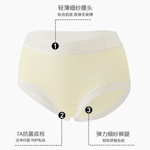 【59到手10条！！】樱姿娜冰肌凉感面膜内裤，7A级yi菌，中腰平角包臀设计，拒绝夹臀卷边！ 商品图6