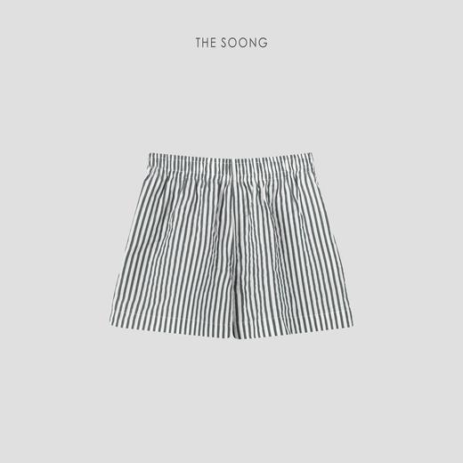 THESOONG"夏日条纹裤"莱赛尔轻盈裸感撞色条纹肌理短裤HBKZ6591 商品图2
