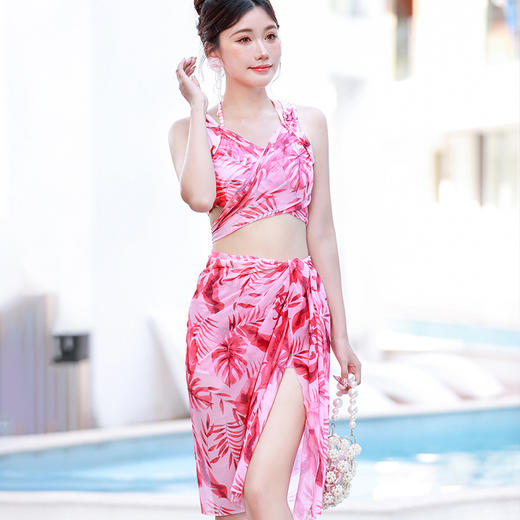 【分体泳衣女】新款显瘦比基尼三件套 性感小胸聚拢泡温泉游泳装夏  商品图7