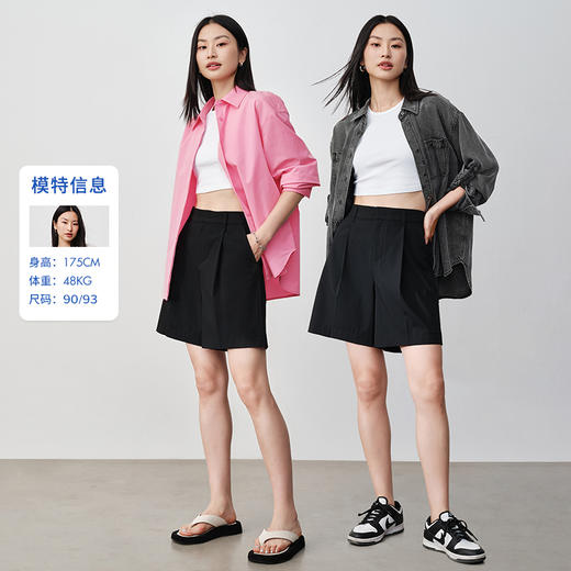 【百慕大短裤】显瘦梨形友好A字SPS西装短裤simplepiecesS42P029 商品图4