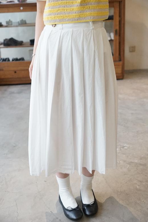 NITTO 白色皱褶半身裙 商品图1