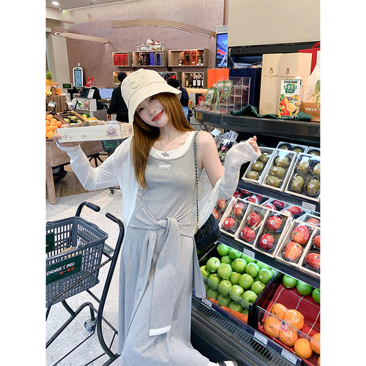 【189元任选2件】最后一波现货！假两件绑带背心连衣裙 商品图1