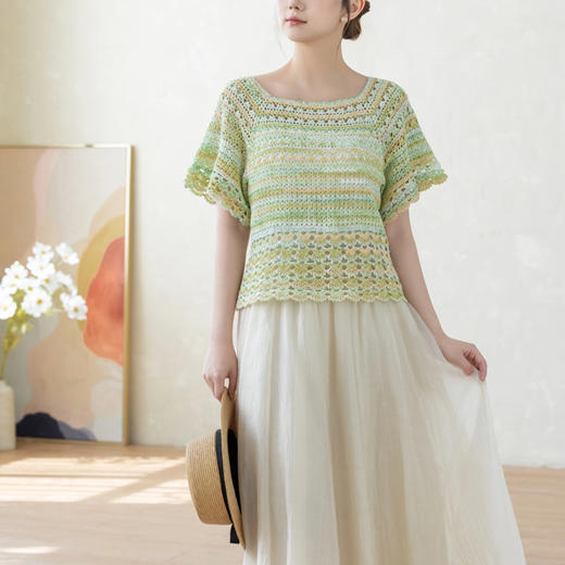 苏苏姐家南汐短袖上衣手工diy钩针蕾丝线毛线团材料包 商品图1