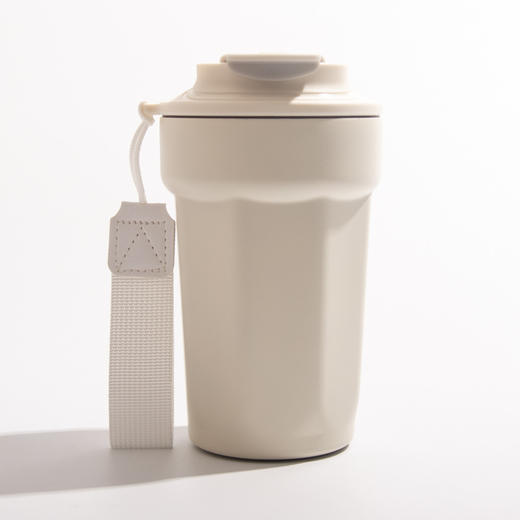 【咖啡杯】双层咖啡杯不锈钢保温杯提绳运动休闲杯子双层真空杯 商品图5