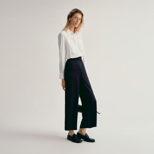 【商场同款】麦檬夏轻盈细腻桑蚕丝衬衫5F5222651Q 商品图1