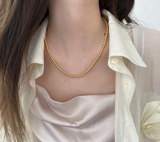 进口施华洛招财小金珠baby小米金珠项链 商品图3