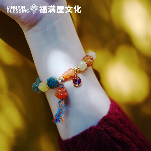 【灵隐景区直发】风化菩提手串财神莲花菩提手持多宝念珠盘珠汉服挂件   3-5天发货 商品图1