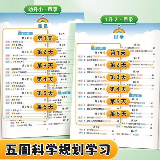 （会员）2025暑假衔接一本通+暑假练字（幼升小、一升二、二升三）语文数学英语30天打卡计划+作文练字帖 商品图8