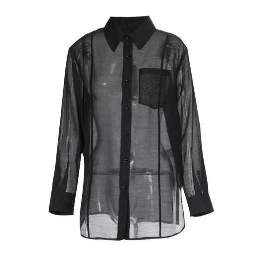 EITIE爱特爱清爽网纱薄透防晒衬衫宽松显瘦百搭夏季新款B2509606 商品图11