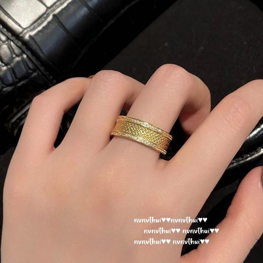 雀说 意大利复古拉丝风雨桥锆石戒指 Vintage 点钻花窗锆石戒指 商品图3