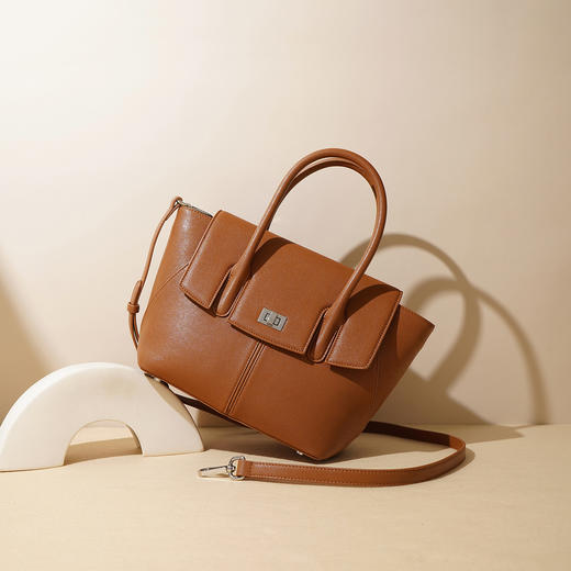 【预售3天】2025新款女士大容量通勤手提托特包高级感公文包单肩包M7919A 商品图2