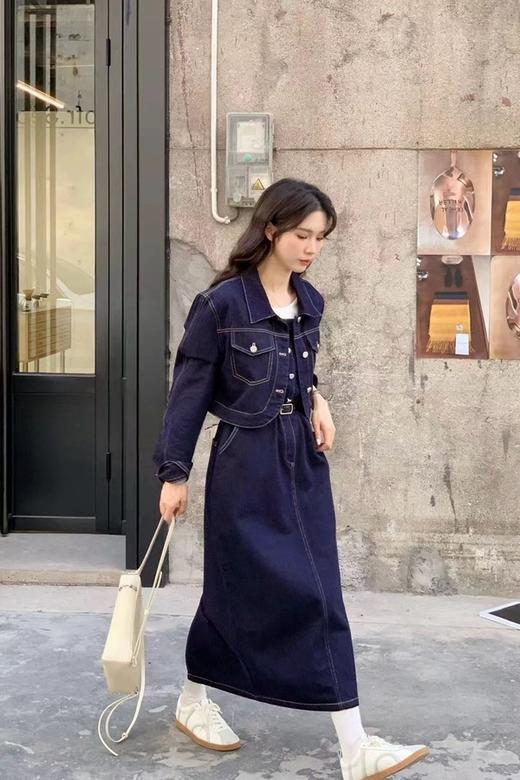 LNNNS 韩系牛仔短外套背心裙套装 20038 商品图4