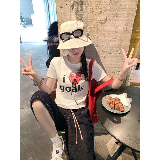 【110元任选2件】最后一波现货！爱心蝴蝶结绑绳T 商品图3