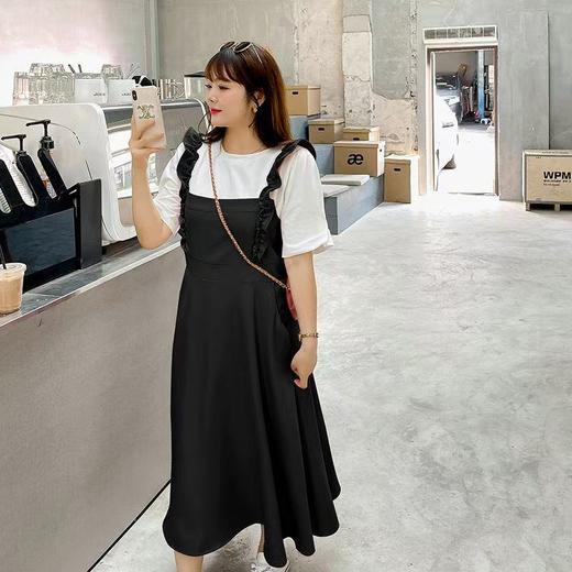 双十二福利！【诗铭洛可】XCX211 木耳边背带裙+T恤两件套套装 商品图2