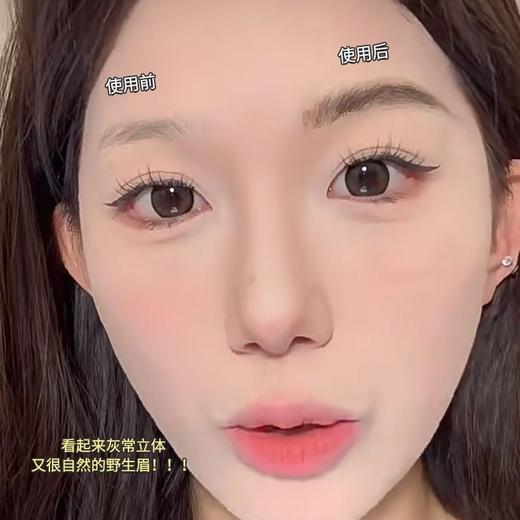 按压式染眉膏毛绒水眉笔发际线笔二合一持久自然野生眉 商品图2