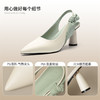 ZHR则则法式尖头高跟凉鞋2025新款一字扣气质凉鞋蝴蝶结后空凉鞋 商品缩略图3