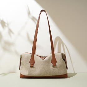 【预售3天】2025高级感轻复古手提腋下波士顿包大容量通勤单肩托特包MJ8535