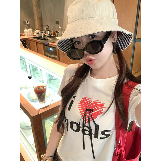 【110元任选2件】最后一波现货！爱心蝴蝶结绑绳T 商品图1