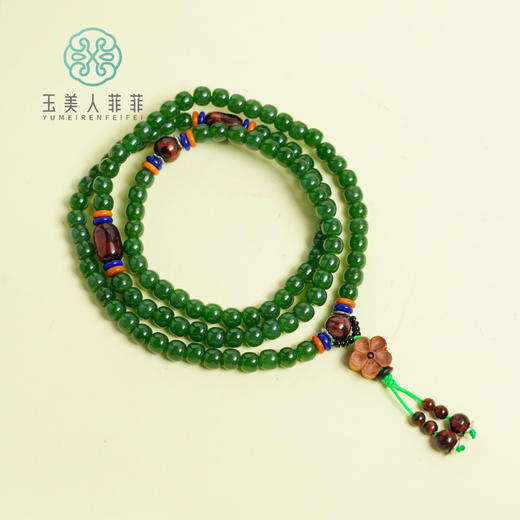 碧玉算盘珠约5*6mmn项链-多样性发一 商品图0