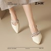 ZHR则则法式尖头凉鞋2025新款气质百搭水钻一字包头凉鞋女鞋单鞋 商品缩略图8