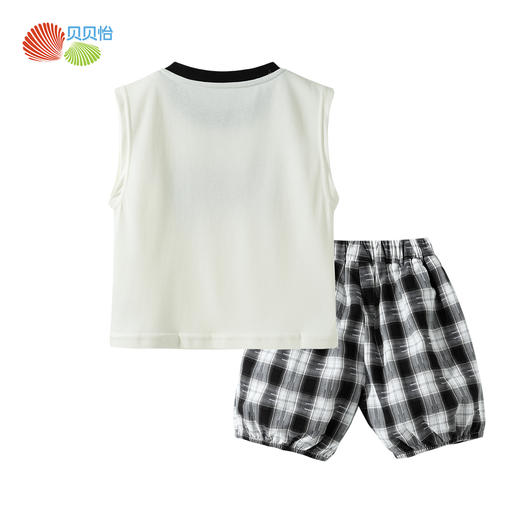 贝贝怡童装透气舒适男童背心套装ZB2ET078 商品图4