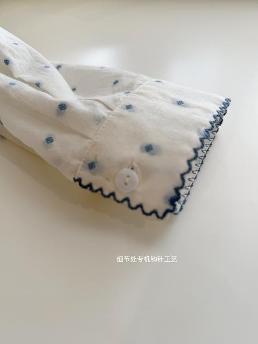 巴黎漫步｜汉麻提花 钩针撞色的设计 是夏天必备的防晒衬衣 杏色 商品图4