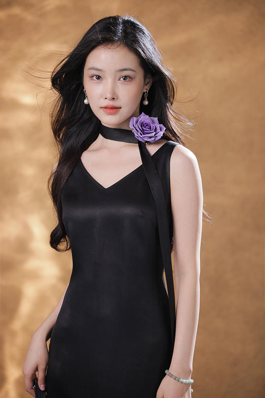 逸红颜明月优选#青墨梅韵香云纱「玉蝶」25姆米新中式禅意长裙，高级松弛美，穿着清凉如溪水~ 商品图6