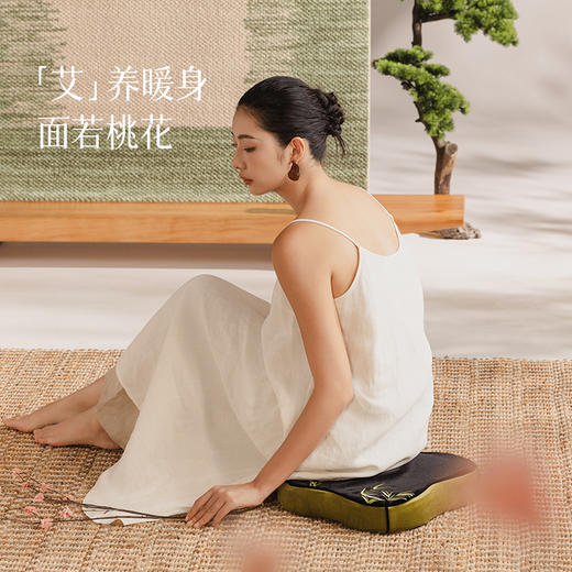 艾上山野桃花灸明火椰棕蒲团 商品图1