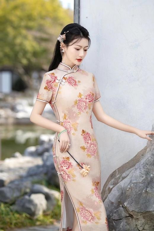 ELLA JADE 温婉大气花朵旗袍连衣裙 20029 商品图2