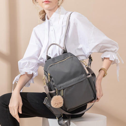 【预售3天】双肩包女包2025新款单双两用包时尚大容量小背包20-35L 商品图2