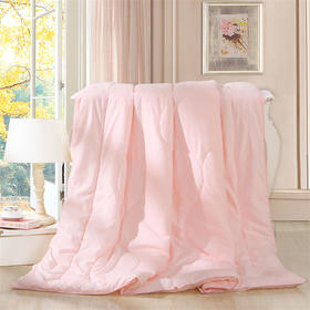 水星家纺克洛怡抗菌七孔夏薄被200*230（白色/玉粉颜色随机发货）