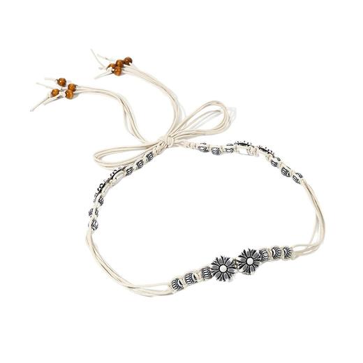 雀说 复古时尚波西米亚腰链装饰云南民族风编织腰带 商品图4