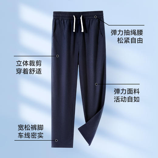 【棉麻休闲裤  男女同款】占姆士棉麻休闲裤夏季新款商务休闲凉感透气直筒运动裤长裤 商品图3