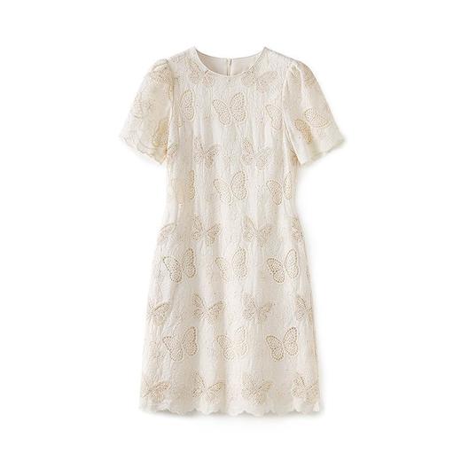 「高货wl」全新升级【铂金会员339/天猫459/差价120】(32214)洛诗琳重工镂空刺绣连衣裙2025夏季蝴蝶花显瘦遮肉裙子女wl32214 商品图4