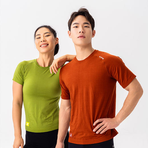 UTO羊毛运动短袖春夏男女户外运动健身吸湿排汗速干柔软半袖 商品图2