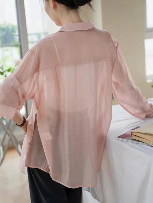 零感力薄如蝉会发光的有氧天丝轻薄极简防晒衬衫 商品图12