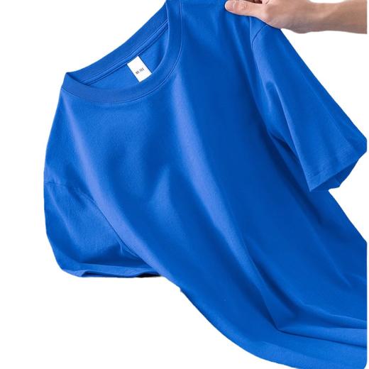 百媚生 男女款纯棉T恤230g新疆棉花重磅圆领T恤 商品图4