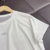 点此购买 Alo yoga女士网纱拼接透气运动瑜伽短袖T恤 ggd 319135 商品缩略图9